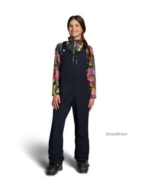 Girls Waterproof Snow Bibs Insulated Ski Pants Adjustable Suspenders